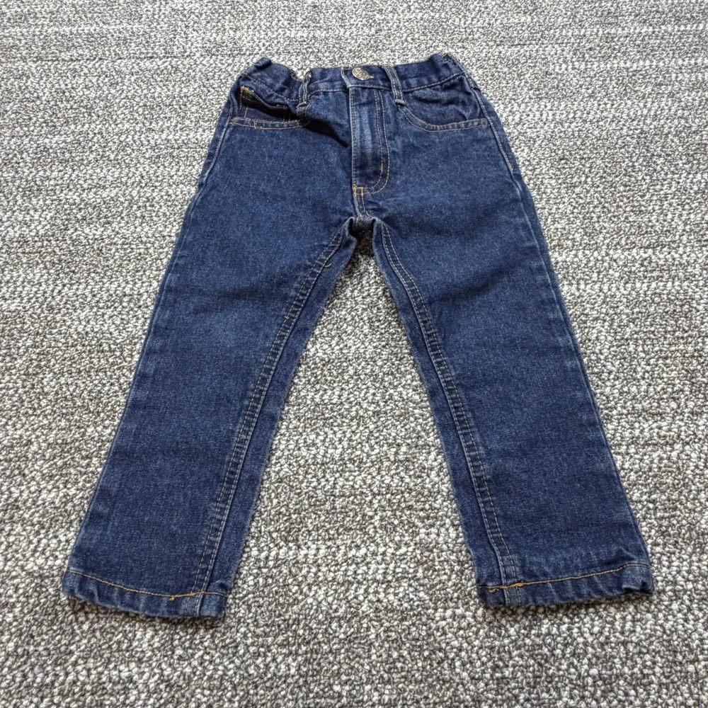 English Laundry Preloved Toddler Boys Dark Wash Denim Jeans 24M Lion Logo